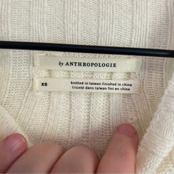Anthropologie Welford Mock Neck Pullover Sweater Cream Size XS - Picture 6 of 7
